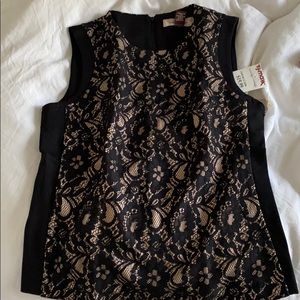 Marina Luna Lace Tan Top Size Small